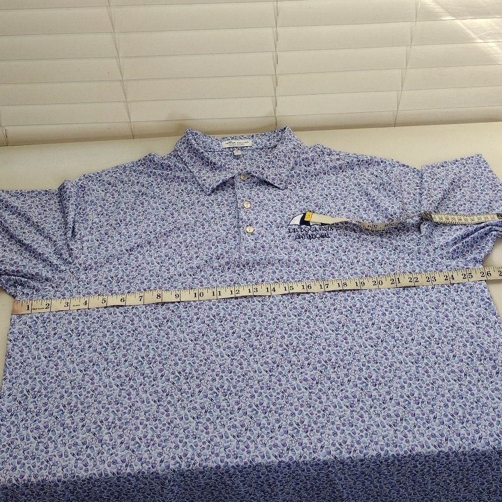 Peter Millar Summer Comfort Wine Cup Print Golf Short Sleeve Polo Shirt Sz XL - Picture 12 of 15